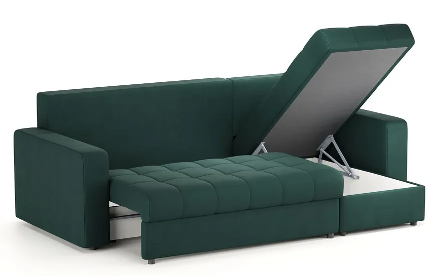 Диван угловой Тренто Leonardo 11 темно-зеленый - 5 Диван угловой Тренто Leonardo 11 темно-зеленый - 5